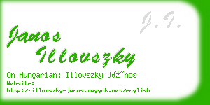 janos illovszky business card